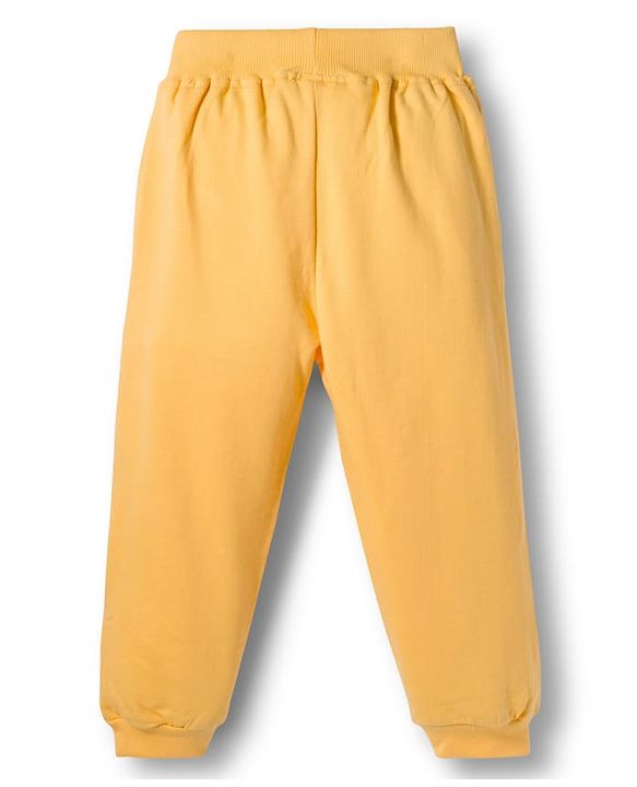 Babyhug Disney Terry Knit Full Sleeves Sweatshirt & Trackpant Set with Winnie the Pooh Graphic and Sherpa Sleeves Detailing -  Yellow