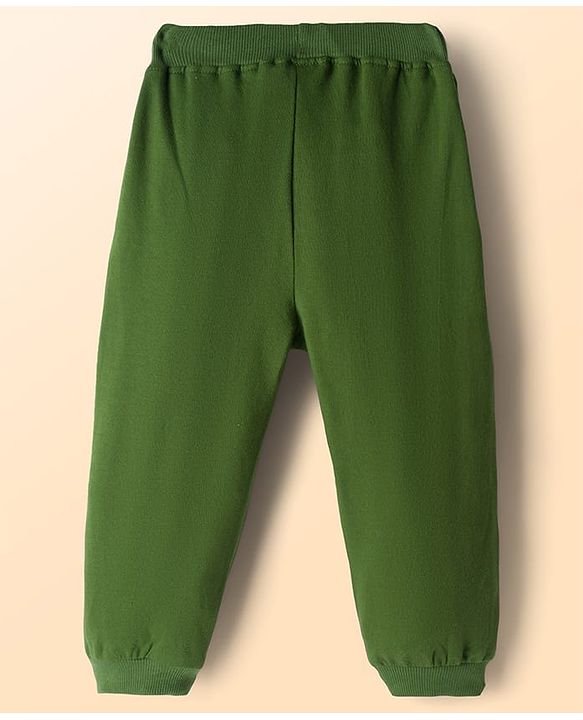 Babyhug Disney Terry Knit Track Pants with The Lion King Graphic Pack of 2 - White & Green