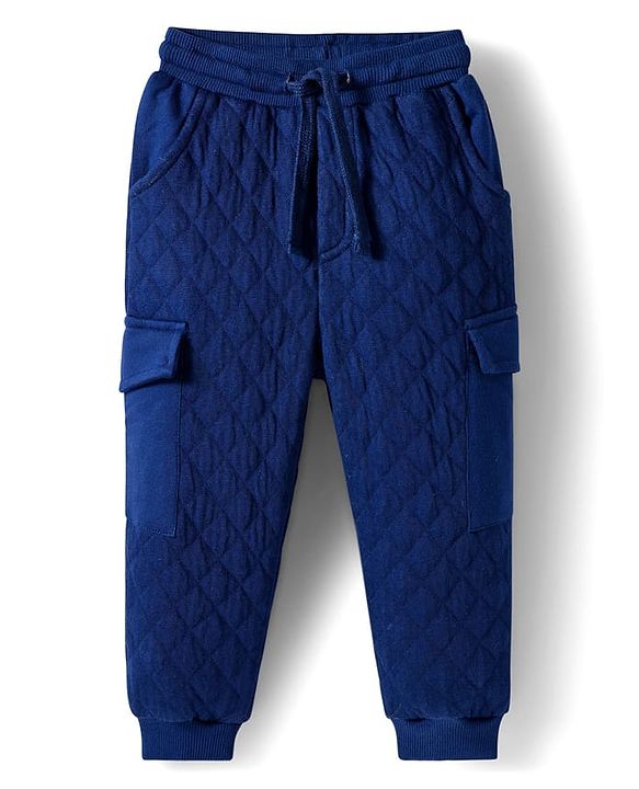 Babyhug Terry Knit Full Raglan Sleeves T-Shirt & Lounge Pant Set With Giraffe Print - White & Navy Blue