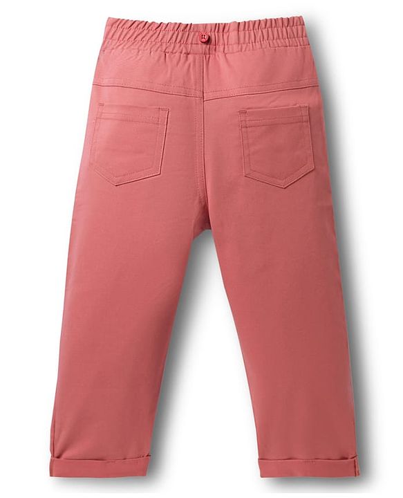 Babyhug 100% Cotton Woven Full Sleeves Striped Shirt & Pant Set With Bow & Suspender - Blue & Pink