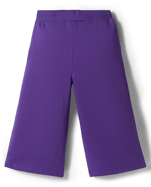 Babyhug Disney Terry Full Sleeves Drop Shoulder T-Shirt and Trackpant with Minnie Mouse Graphics - Purple