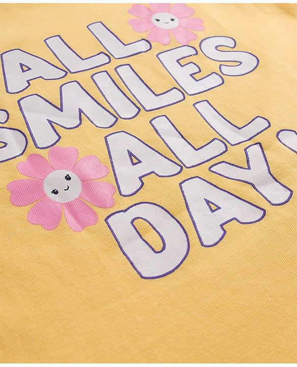 Babyhug 100% Cotton Knit Full Sleeves T-Shirts with Daddys Girl Print Pack of 3 - Purple Pink & Yellow