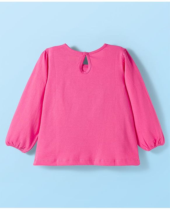 Babyhug 100% Cotton Knit Full Sleeves T-Shirt with Heart & Rainbow Print Pack of 3 - Navy Blue White & Pink