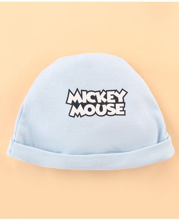 Babyhug Disney Cotton Baby Gift Set With Mickey Mouse Graphics - Light Blue