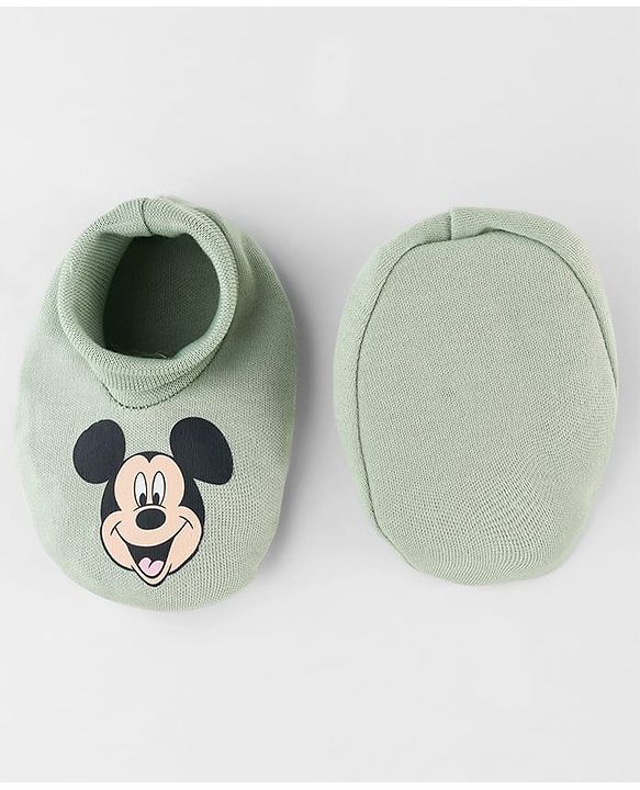 Babyhug Disney Interlock Cotton Baby Clothing Gift Set with Mickey Graphic- Light Green