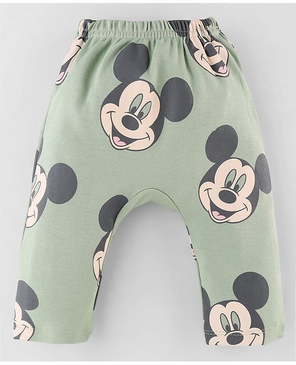 Babyhug Disney Interlock Cotton Baby Clothing Gift Set with Mickey Graphic- Light Green