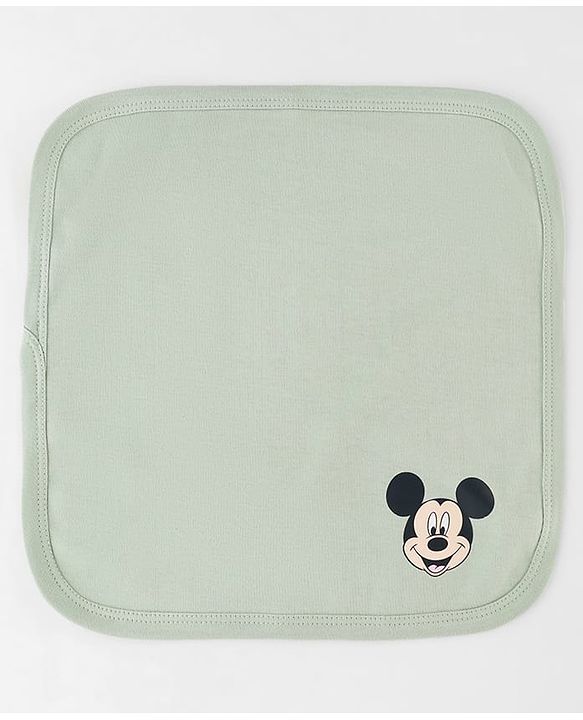 Babyhug Disney Interlock Cotton Baby Clothing Gift Set with Mickey Graphic- Light Green