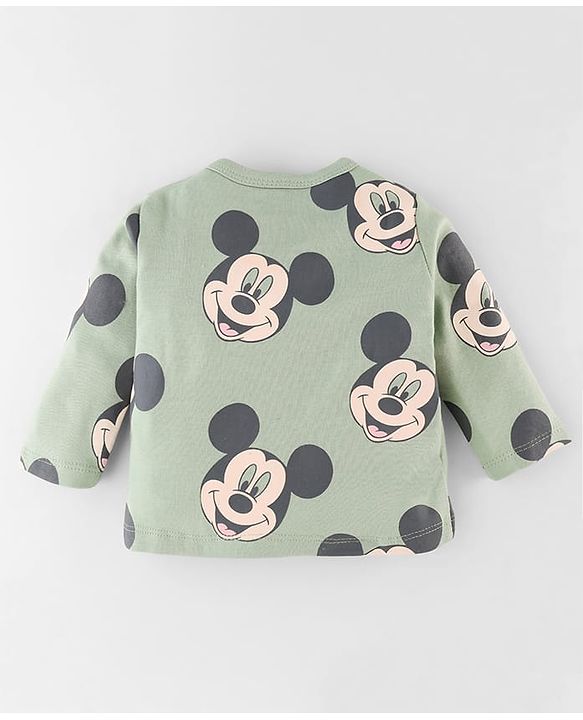 Babyhug Disney Interlock Cotton Baby Clothing Gift Set with Mickey Graphic- Light Green