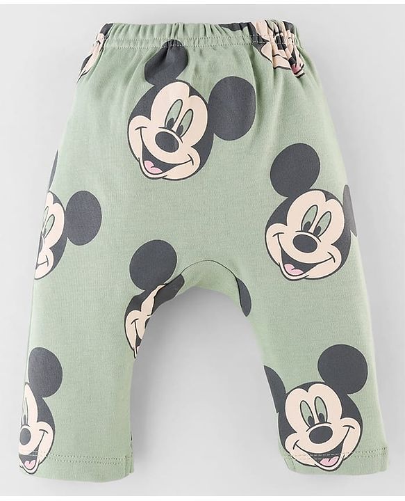 Babyhug Disney Interlock Cotton Baby Clothing Gift Set with Mickey Graphic- Light Green