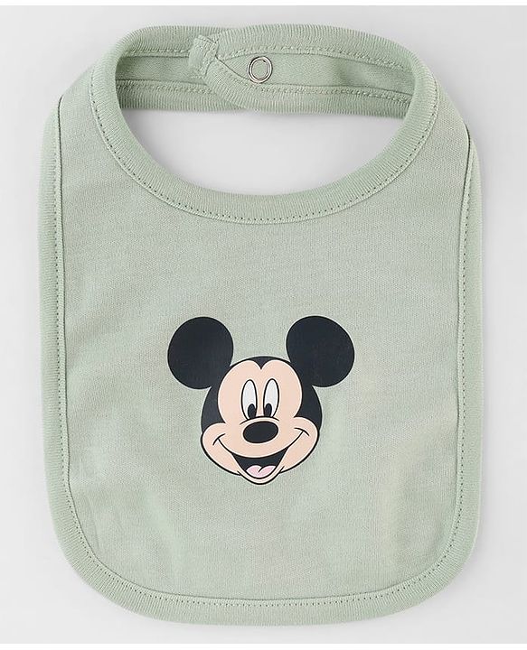 Babyhug Disney Interlock Cotton Baby Clothing Gift Set with Mickey Graphic- Light Green