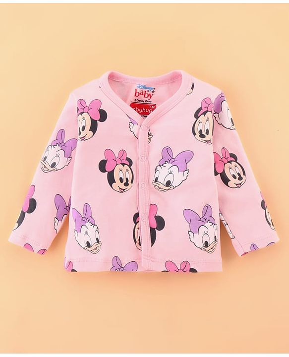 Babyhug Disney Cotton Baby Clothing Gift Set with Minnie & Daisy Print - Pink