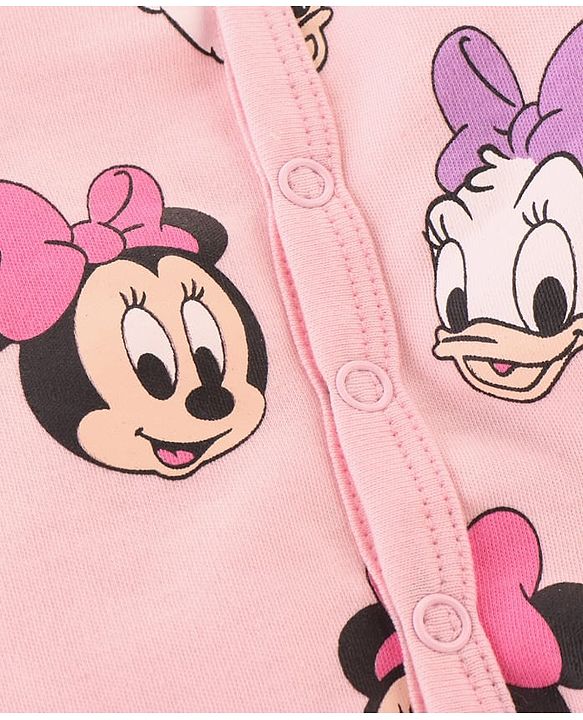 Babyhug Disney Cotton Baby Clothing Gift Set with Minnie & Daisy Print - Pink