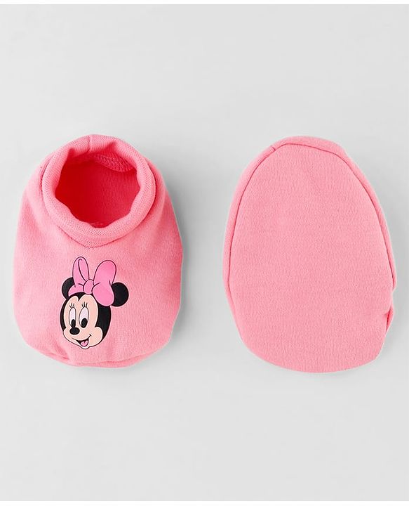 Babyhug Disney Interlock Cotton Baby Clothing Gift Set with Minnie Graphic - Pink