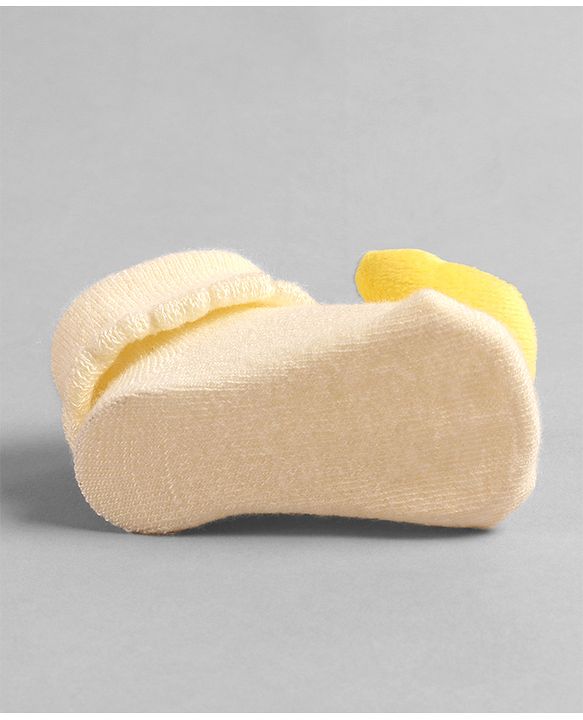 Cute Walk by Babyhug Socks with Dog Applique - Yellow