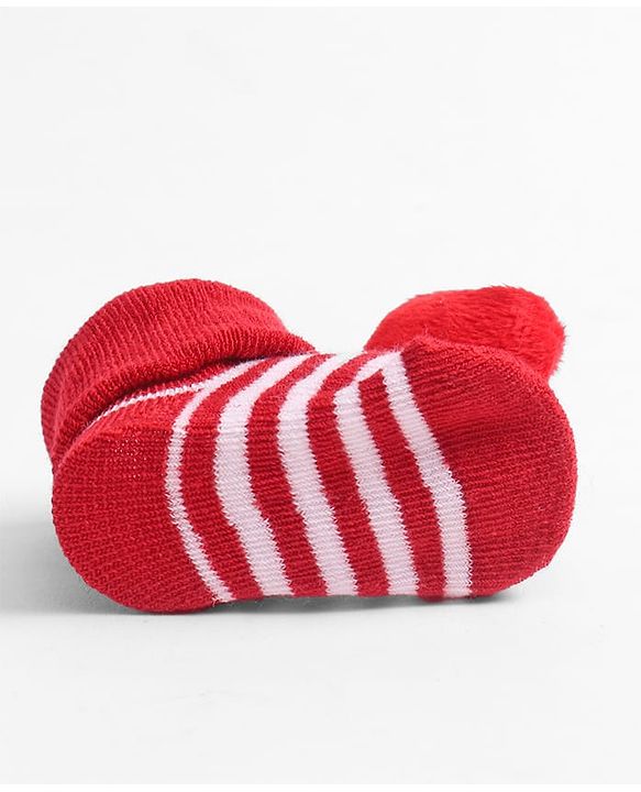 Cute Walk by Babyhug Socks  with Vehicle Applique - Red