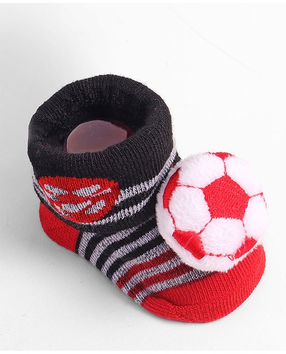 Cute Walk by Babyhug Socks with Football Applique - Navy Blue