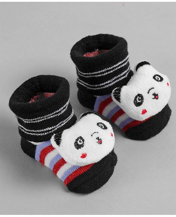 Cute Walk by Babyhug Socks with Applique - Black