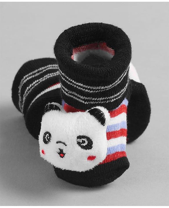 Cute Walk by Babyhug Socks with Applique - Black