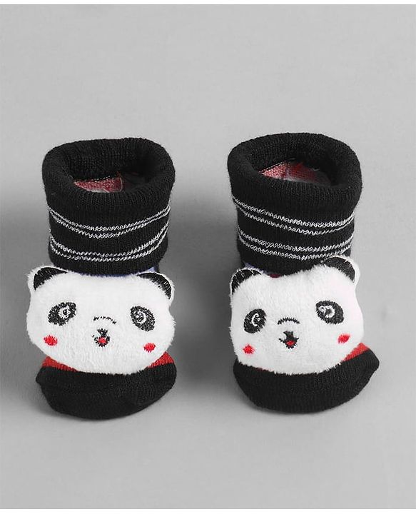 Cute Walk by Babyhug Socks with Applique - Black