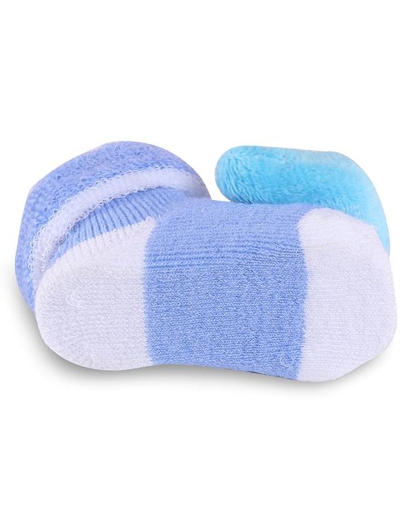 Cute Walk by Babyhug Slip On Sock Shoes with Animal Applique - Blue