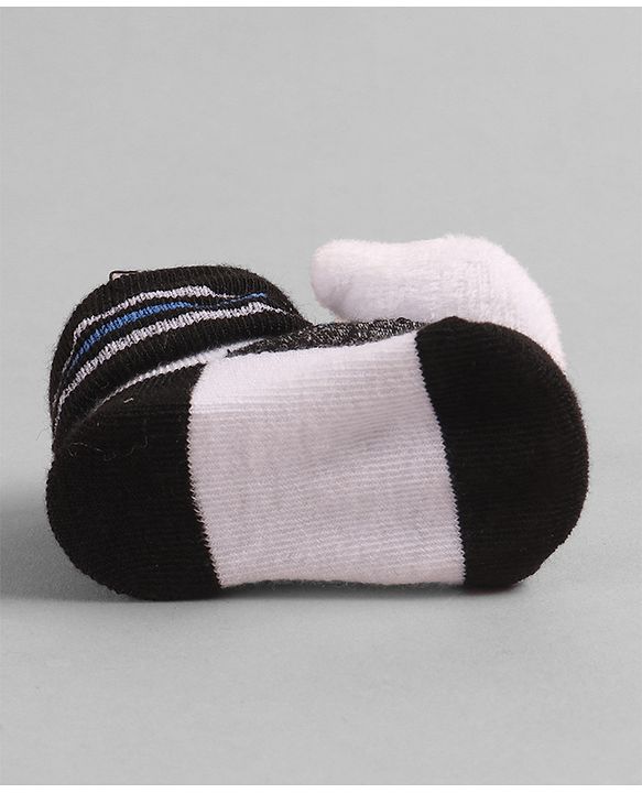 Cute Walk by Babyhug Socks with Bear Applique - Black