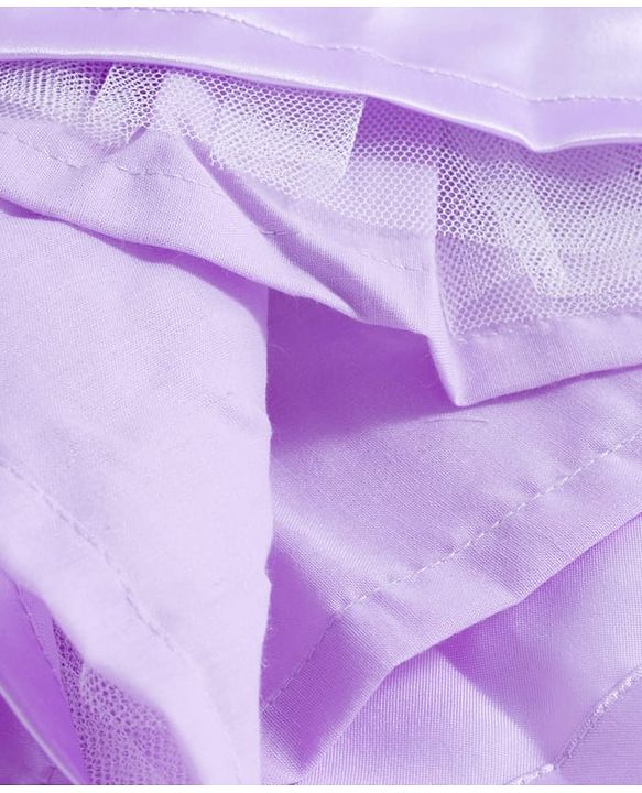 Babyhug Woven Sleeveless Party Dress with Headband  Sequin Detailing & Bow Applique - Lavender