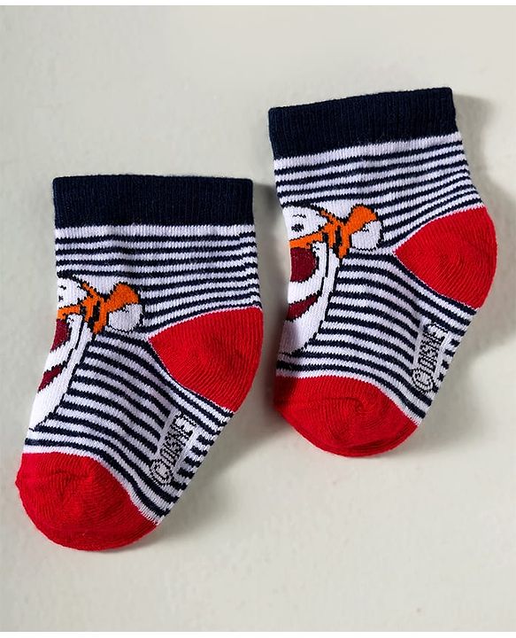 Cute Walk by Babyhug Disney Knited Ankle Length Anti Bacterial Socks With Disney Character Design Pack Of 5 - Multicolour