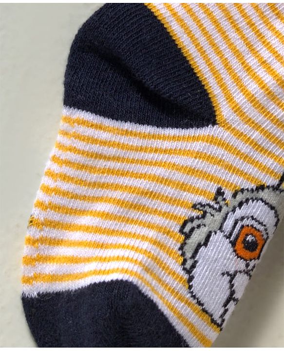 Cute Walk by Babyhug Disney Knited Ankle Length Anti Bacterial Socks With Disney Character Design Pack Of 5 - Multicolour