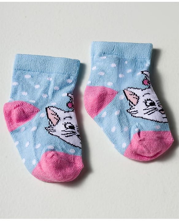 Cute Walk by Babyhug Disney Knitted Ankle Length Anti Bacterial Socks With Disney Character Design Pack Of 5 - Multicolour