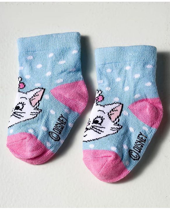 Cute Walk by Babyhug Disney Knitted Ankle Length Anti Bacterial Socks With Disney Character Design Pack Of 5 - Multicolour