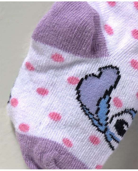 Cute Walk by Babyhug Disney Knitted Ankle Length Anti Bacterial Socks With Disney Character Design Pack Of 5 - Multicolour