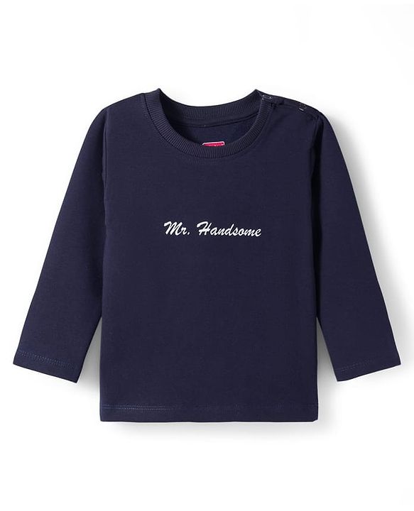 Babyhug Cotton Woven Full Sleeves T-Shirt with Yarn Dyed Checks Waistcoat & Trouser - Blue
