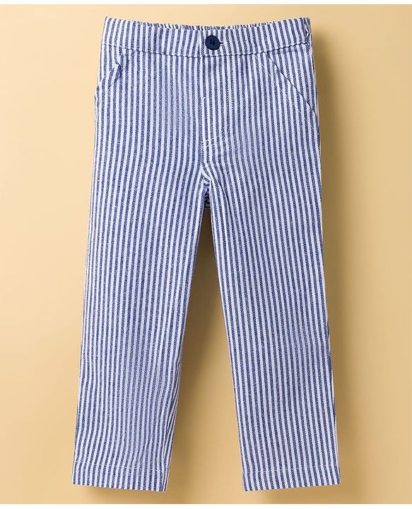 Babyhug Cotton Woven Full Sleeves Dog Printed Party T-Shirt & Trouser Set With Waistcoat - Blue