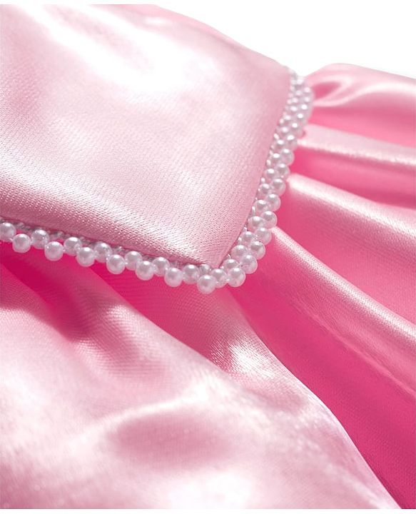 Babyhug Woven Sleeveless Party Dress with Bow Applique - Light Pink