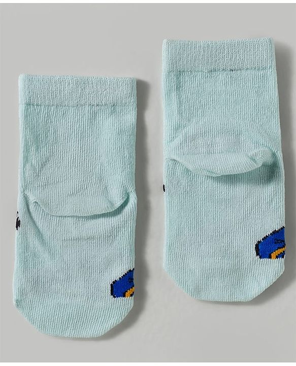 Cute Walk by Babyhug Disney Knitted Ankle Length Anti Bacterial Socks With Mickey Mouse and Friends Graphic Pack of 3 - Yellow & Blue