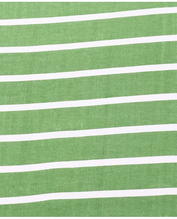 Babyhug Cotton Terry Knit Hooded Towel with Bear Patch Detailing & Stripes L 76 x B 74 cm - Green