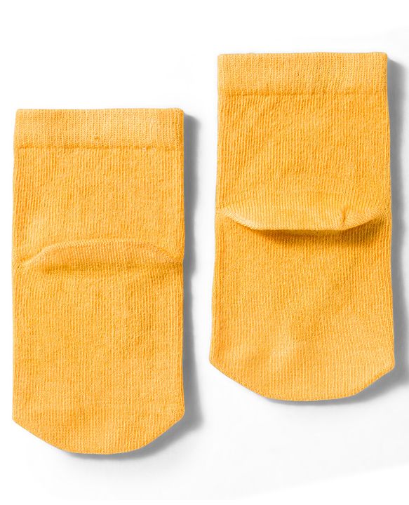 Cute Walk by Babyhug Disney Knit Ankle Length Antibacterial Socks With Mickey Mouse and Friends Graphic Pack of 3 - Yellow & Black