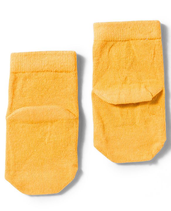 Cute Walk by Babyhug Disney Knit Ankle Length Antibacterial Socks With Mickey Mouse and Friends Graphic Pack of 3 - Yellow & Black