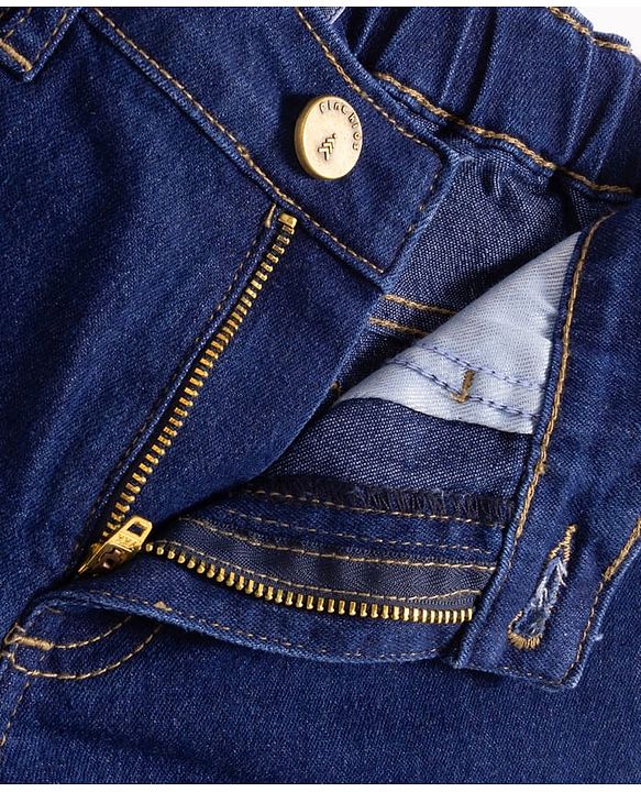 Pine Kids Denim Woven Full Length Washed Jeans - Blue
