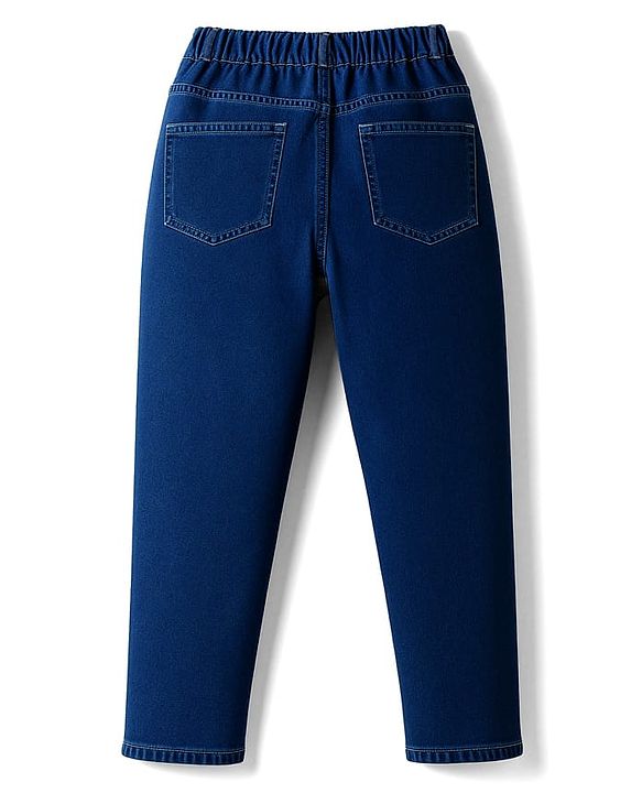 Pine Kids Denim Woven Full Length Washed Jeans - Blue