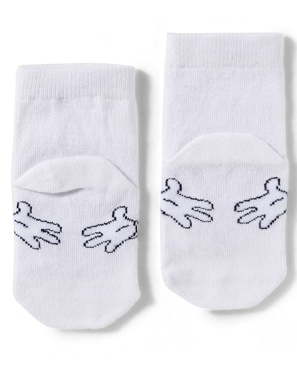 Cute Walk by Babyhug Disney Knit Ankle Length Antibacterial Socks with Minnie Mouse Graphic Pack of 3 - Pink Plum & White