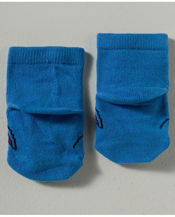 Cute Walk by Babyhug Disney Knit Ankle Length Antibacterial Socks with Winnie the Pooh Graphic Pack of 3 - Blue Yellow & Red