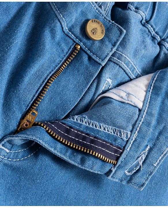 Pine Kids Denim Woven Full Length Washed Jeans - Blue