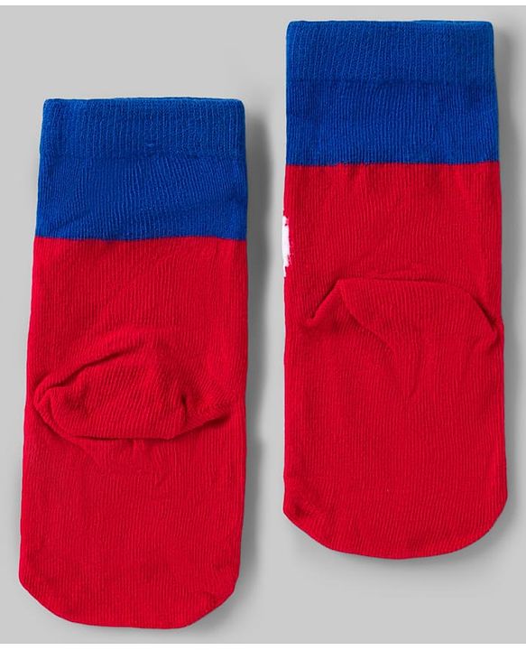 Pine Kids Marvel Knit Ankle Length Antibacterial Socks with Avengers Graphic Pack of 5 - White Yellow & B Lue