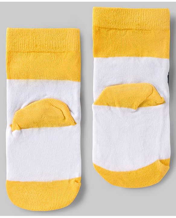 Pine Kids Marvel Knit Ankle Length Antibacterial Socks with Avengers Graphic Pack of 5 - White Yellow & B Lue