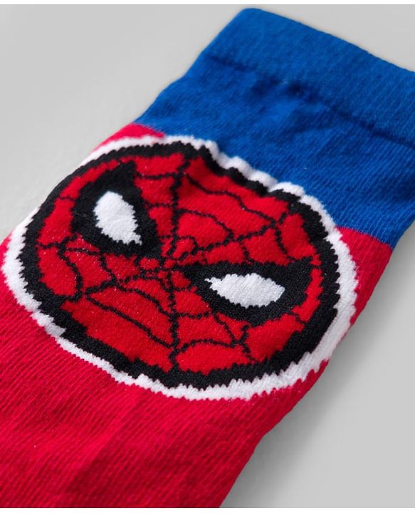 Pine Kids Marvel Knit Ankle Length Antibacterial Socks with Avengers Graphic Pack of 5 - White Yellow & B Lue