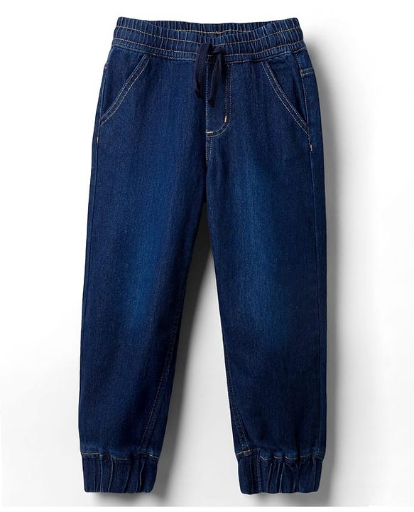 Pine Kids Denim Woven Full Length Washed Jeans - Blue