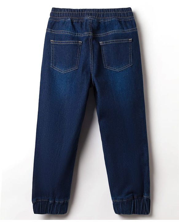 Pine Kids Denim Woven Full Length Washed Jeans - Blue