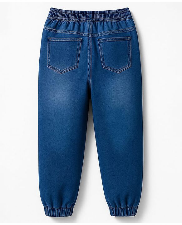 Pine Kids Denim Woven Full Length Washed Jeans - Blue