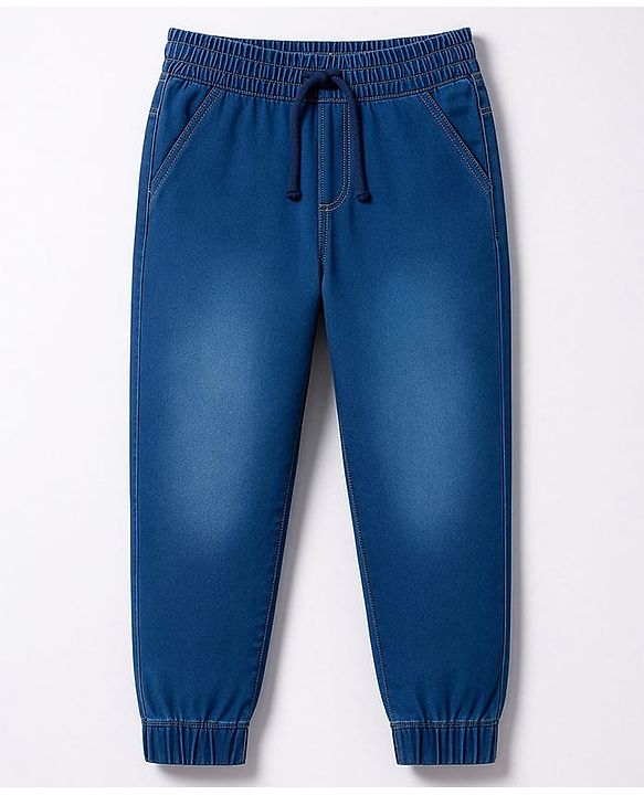 Pine Kids Denim Woven Full Length Washed Jeans - Blue